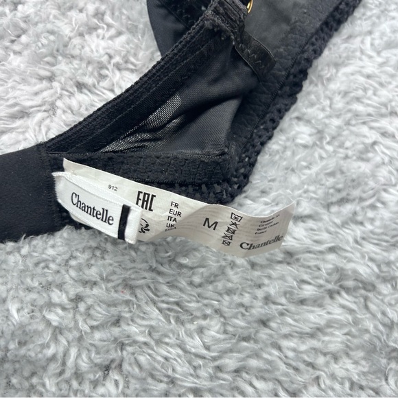 Chantelle SPIRIT 11A8 Black Lace Wirefree Bra with J-Hook Back Sz  M - Picture 13 of 16